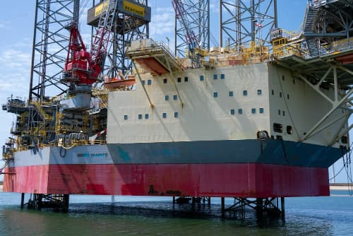 Offshore gas exploration platform